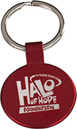 Round Metal Key Chain- Red