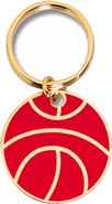 Colorful Brass Keychain- Basketball