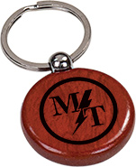 Round Wooden Key Chain- Rosewood
