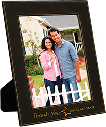 10.75 x 12.75 Black Laserable Leatherette Picture Frame