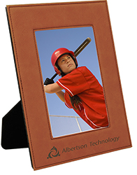 7.75 x 9.75 Rawhide Laserable Leatherette Picture Frame
