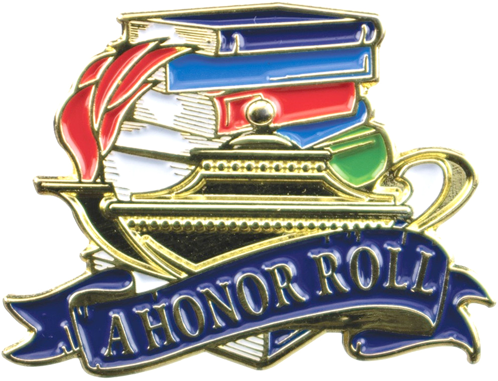 A Honor Roll Academic Lapel Torch Pin