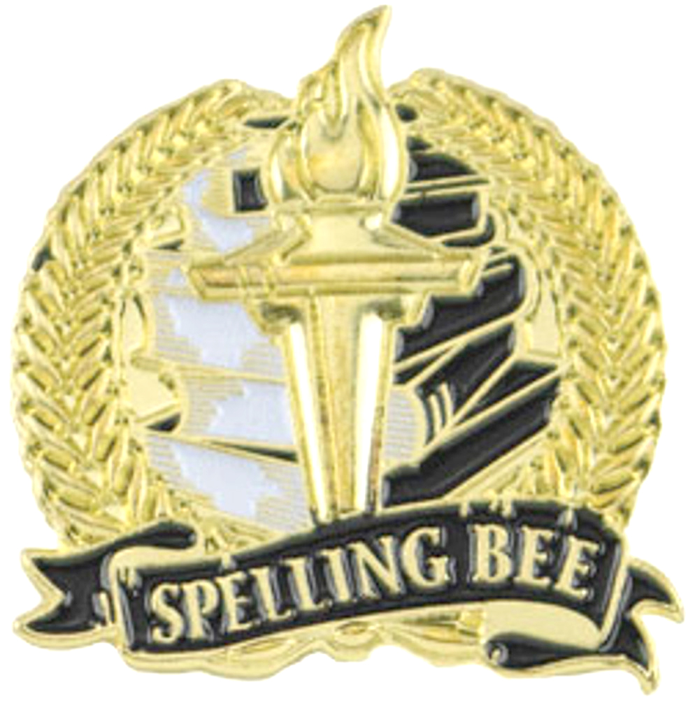 Spelling Bee Academic Lapel Torch Pin