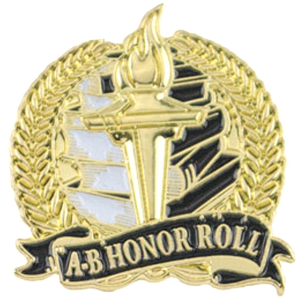 A-B Honor Roll Academic Lapel Torch Pin