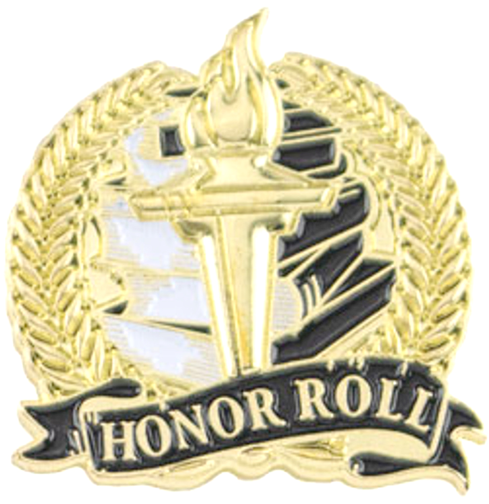Honor Roll Academic Lapel Torch Pin