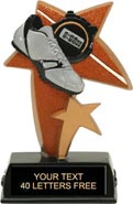 Track Sport Star Resin Trophy