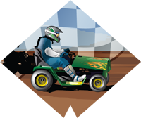 Lawnmower Racing Diamond Insert