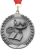 Lamp Of Knowledge Medal- Silver