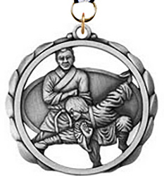 Martial Arts Laser Cut Medal- Silver