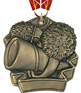 Cheerleader Sculpted 3D Medal
