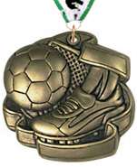 Soccer Sculpted 3D Medal