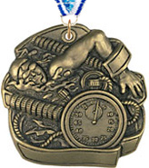 Swimming Sculpted 3D Medal