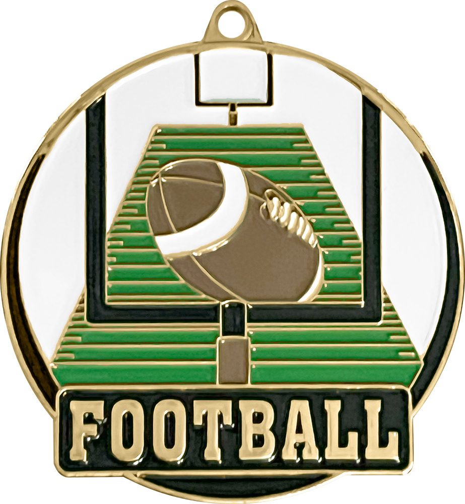 Football Enameled Medal