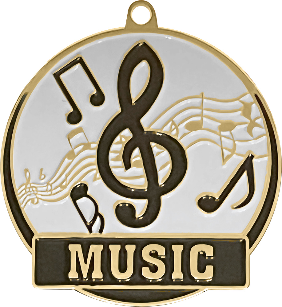 Music Enameled Medal