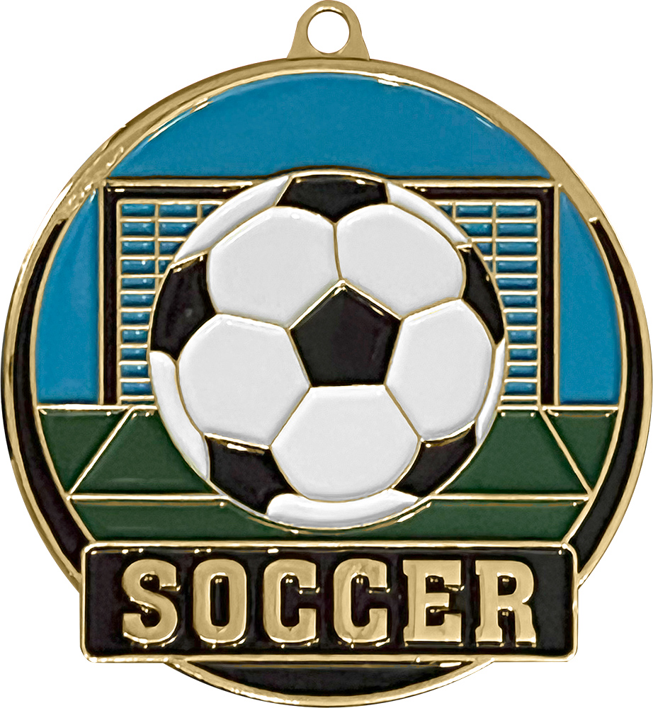 Soccer Enameled Medal