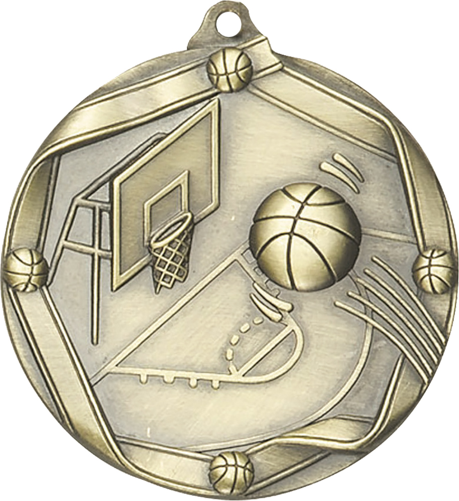 Basketball Banner Edge Medal