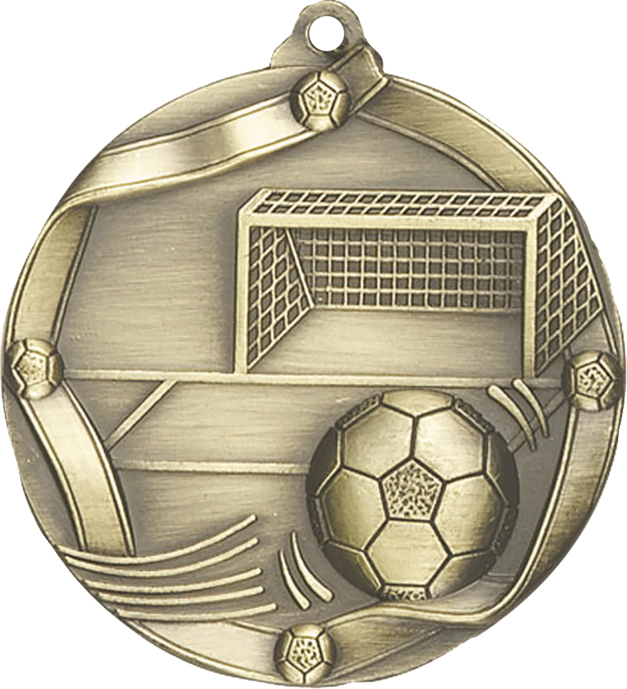 Soccer Banner Edge Medal