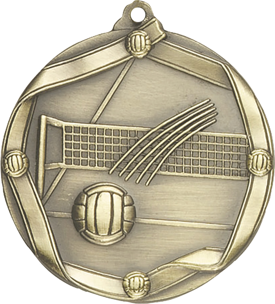 Volleyball Banner Edge Medal