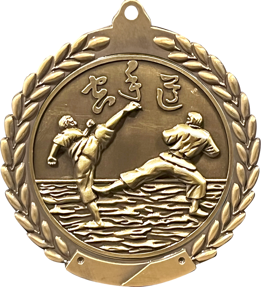 2.75 in Martial Arts Wreath Framed Medal