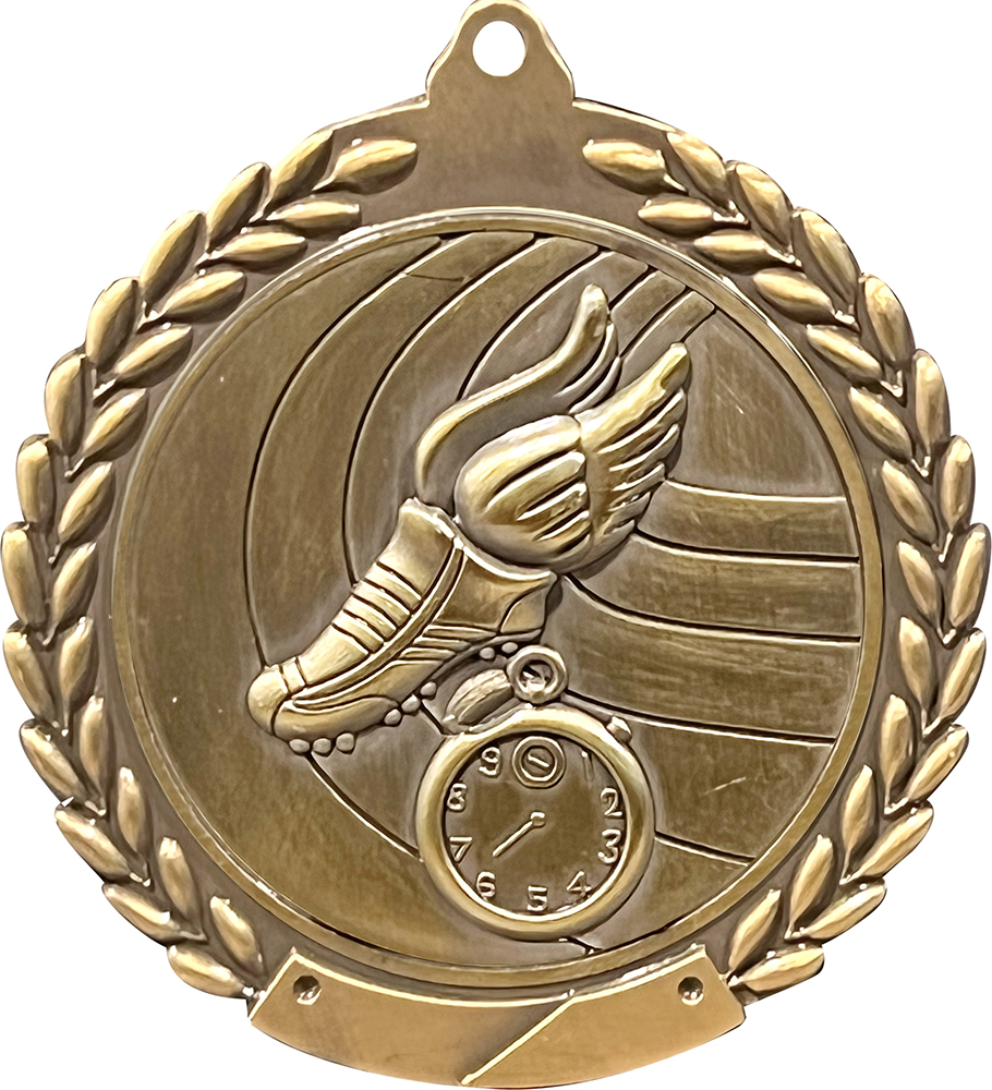 2.75 in Track Wreath Framed Medal