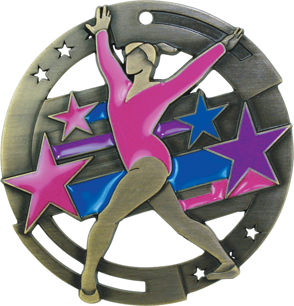Gymnastics (F) Dimensional Color Medal
