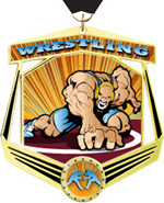 Wrestling Marquee Insert Medal