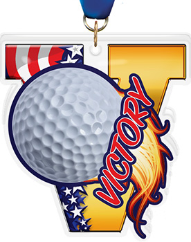 Golf Victory Colorix Acrylic Medal