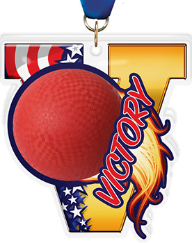 Kickball Victory Colorix Acrylic Medal