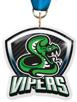 Vipers Mascot Shield Colorix Acrylic Medal