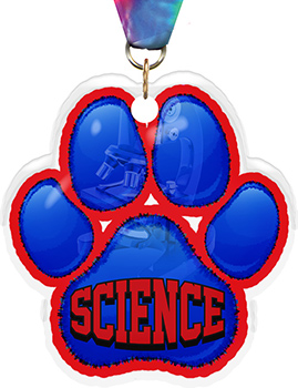 Science Paw Acrylic Medal- 2.75 inch