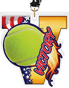 Tennis Victory Colorix Acrylic Medal