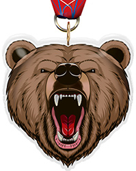 Bear Mascot Colorix-M Acrylic Medal
