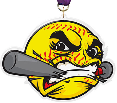 Softball Krunch Colorix-M Acrylic Medal