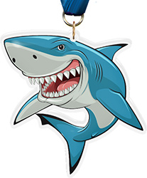 Shark Mascot Colorix-M Acrylic Medal
