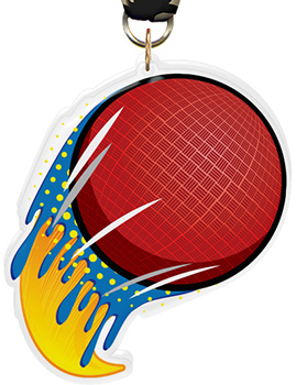 Dodgeball Splatters Colorix-M Acrylic Medal