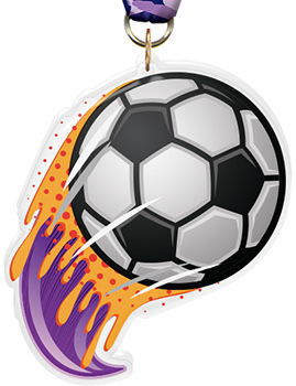 Soccer Splatters Colorix-M Acrylic Medal