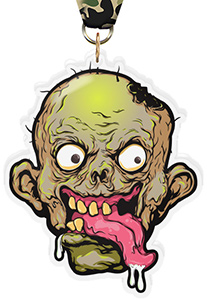 Zombie Mascot Colorix-M Acrylic Medal