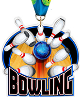 Bowling Colorix-M Acrylic Medal - 3.75 inch
