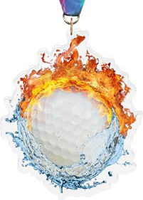 Fire & Water Golf Colorix-M Acrylic Medal