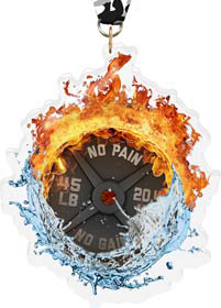 Fire & Water Weightlifting Colorix-M Acrylic Medal