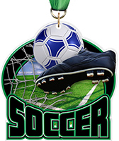 Soccer Colorix-M Acrylic Medal - 3.75 inch