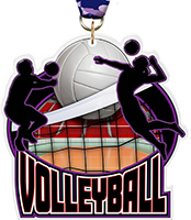 Volleyball Colorix-M Acrylic Medal - 3.75 inch
