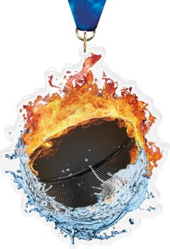 Fire & Water Hockey Colorix-M Acrylic Medal