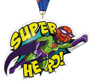  Exclusive Basketball Female Super Hero 5-Inch Colorix-M Acrylic Medal