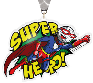  Exclusive Golf Female Super Hero 5-Inch Colorix-M Acrylic Medal