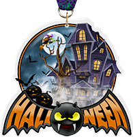 Halloween Bat Colorix-M Acrylic Medal- 3.75 inch
