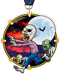 Halloween Zombie Colorix-M Acrylic Medal