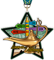 Knowledge Lamp Colorix-M Acrylic Medal