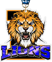 Lions Mascot Colorix-M Acrylic Medal