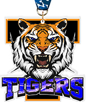 Tigers Mascot Colorix-M Acrylic Medal